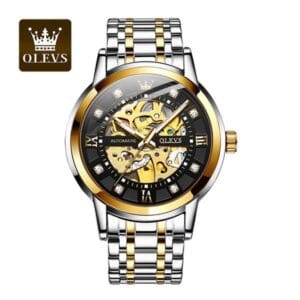 Olevs 9901 Automatic Mechanical - Silver Gold & Black