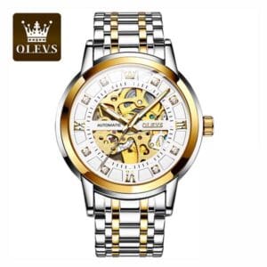 Olevs 9901 Automatic Mechanical - Silver Gold & White
